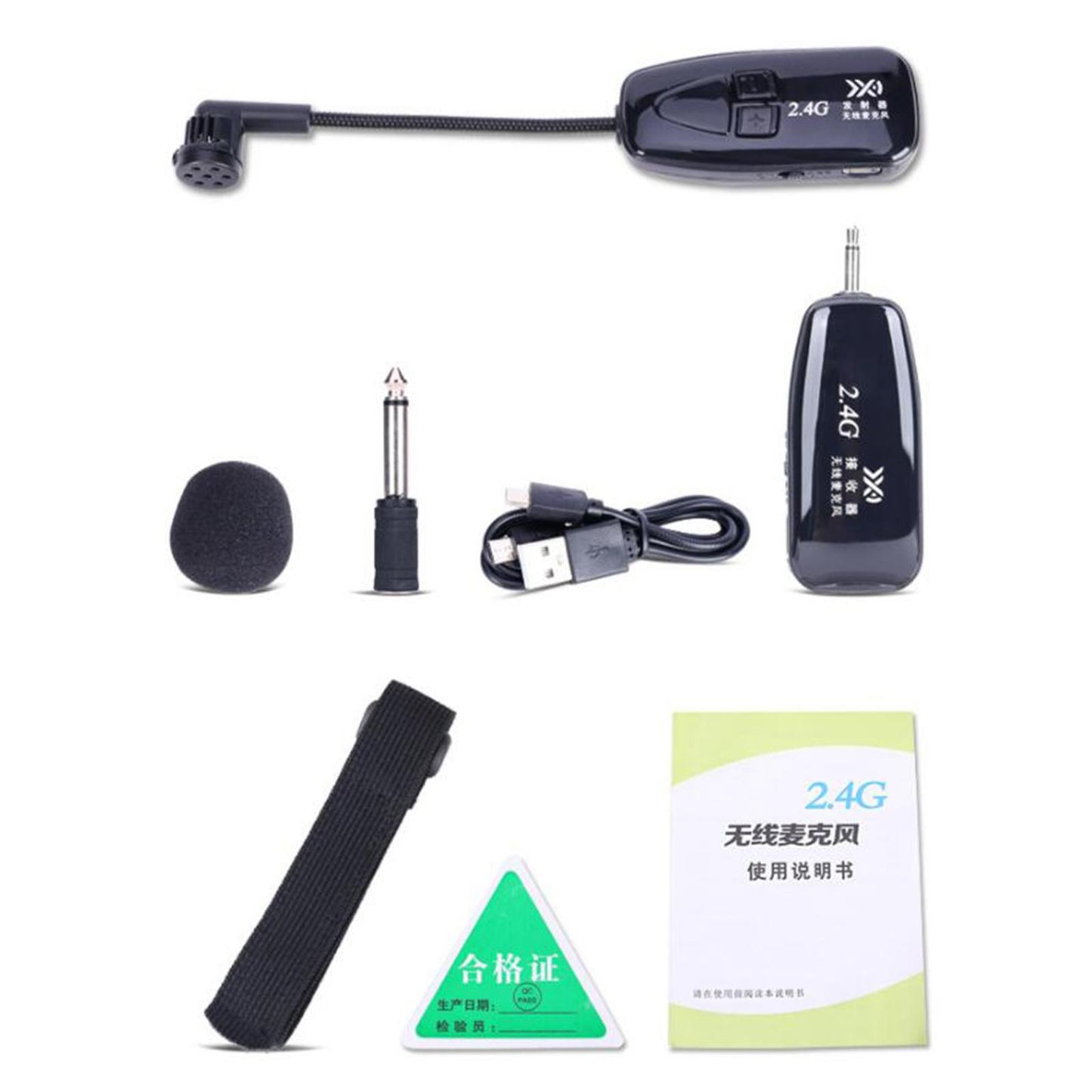 Tie Clip Mic Lapel Lavalier 2.4G Microphone for iPhone iPad iPod Smartphone