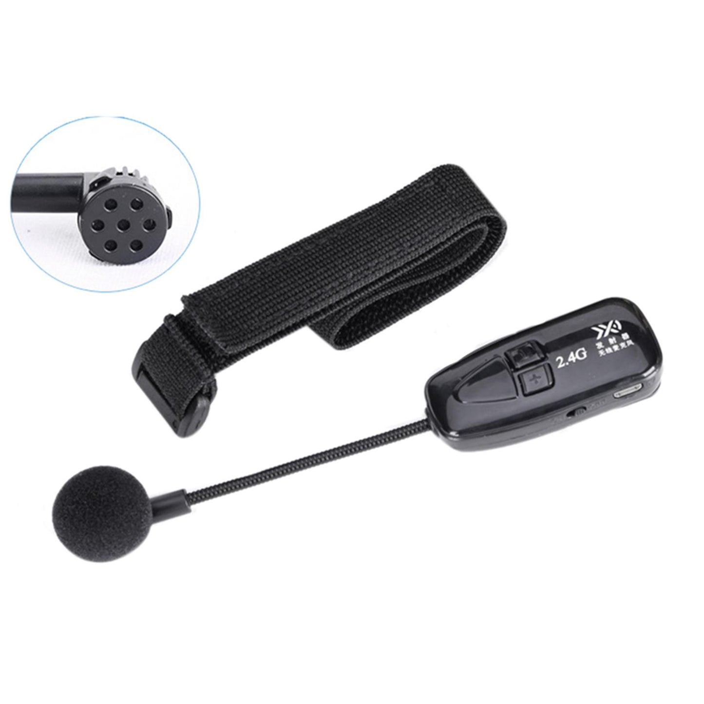 Tie Clip Mic Lapel Lavalier 2.4G Microphone for iPhone iPad iPod Smartphone