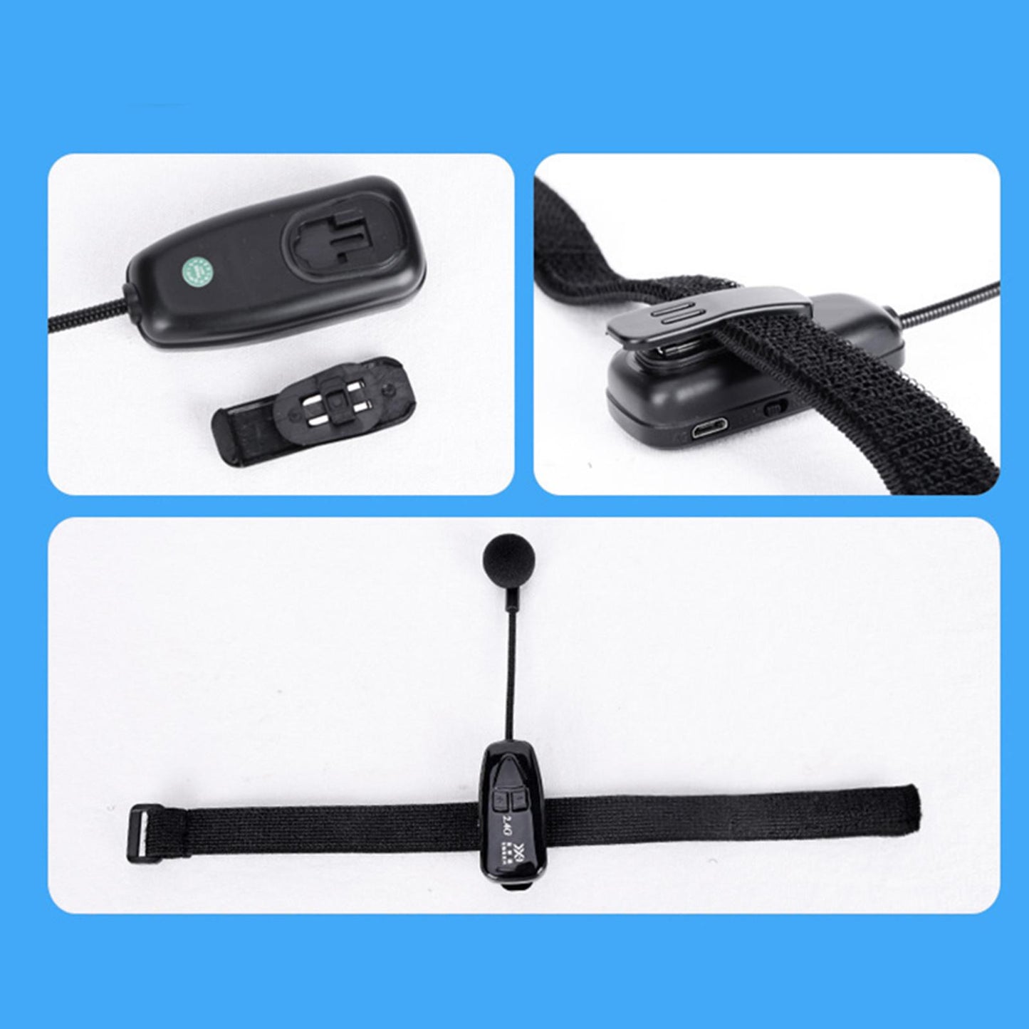 Tie Clip Mic Lapel Lavalier 2.4G Microphone for iPhone iPad iPod Smartphone