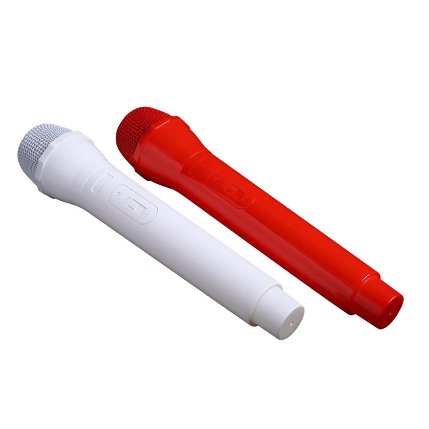 Simulated Kids Microphone Toy Pretend Play Mics for Girls Boys Chldren White