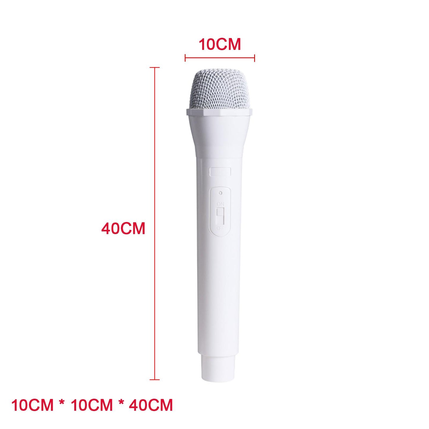 Simulated Kids Microphone Toy Pretend Play Mics for Girls Boys Chldren White