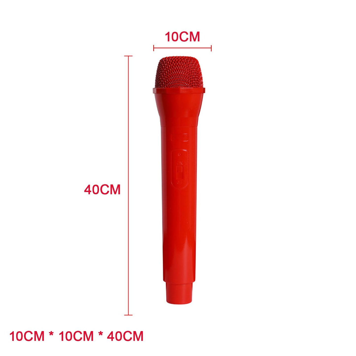 Simulated Kids Microphone Toy Pretend Play Mics for Girls Boys Chldren Red