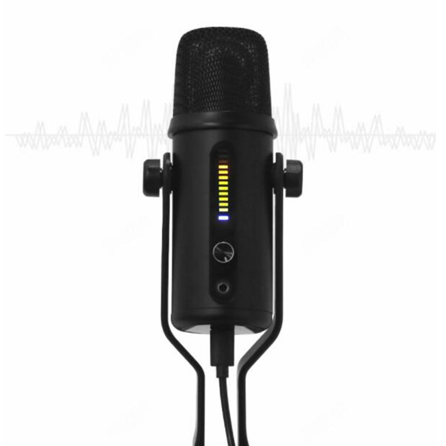 Wireless USB Microphone High Performance for Podcasting Streaming Black
