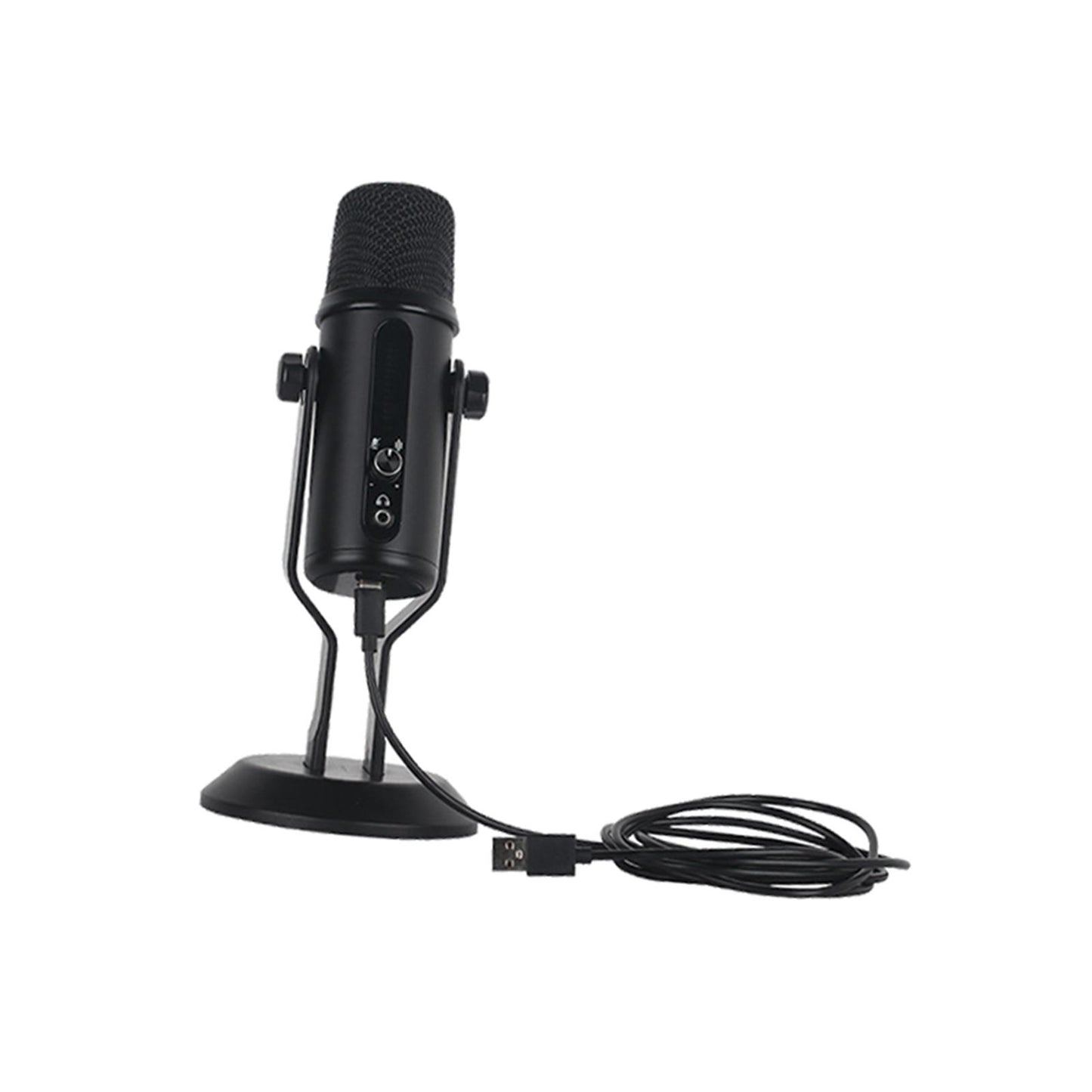 Wireless USB Microphone High Performance for Podcasting Streaming Black