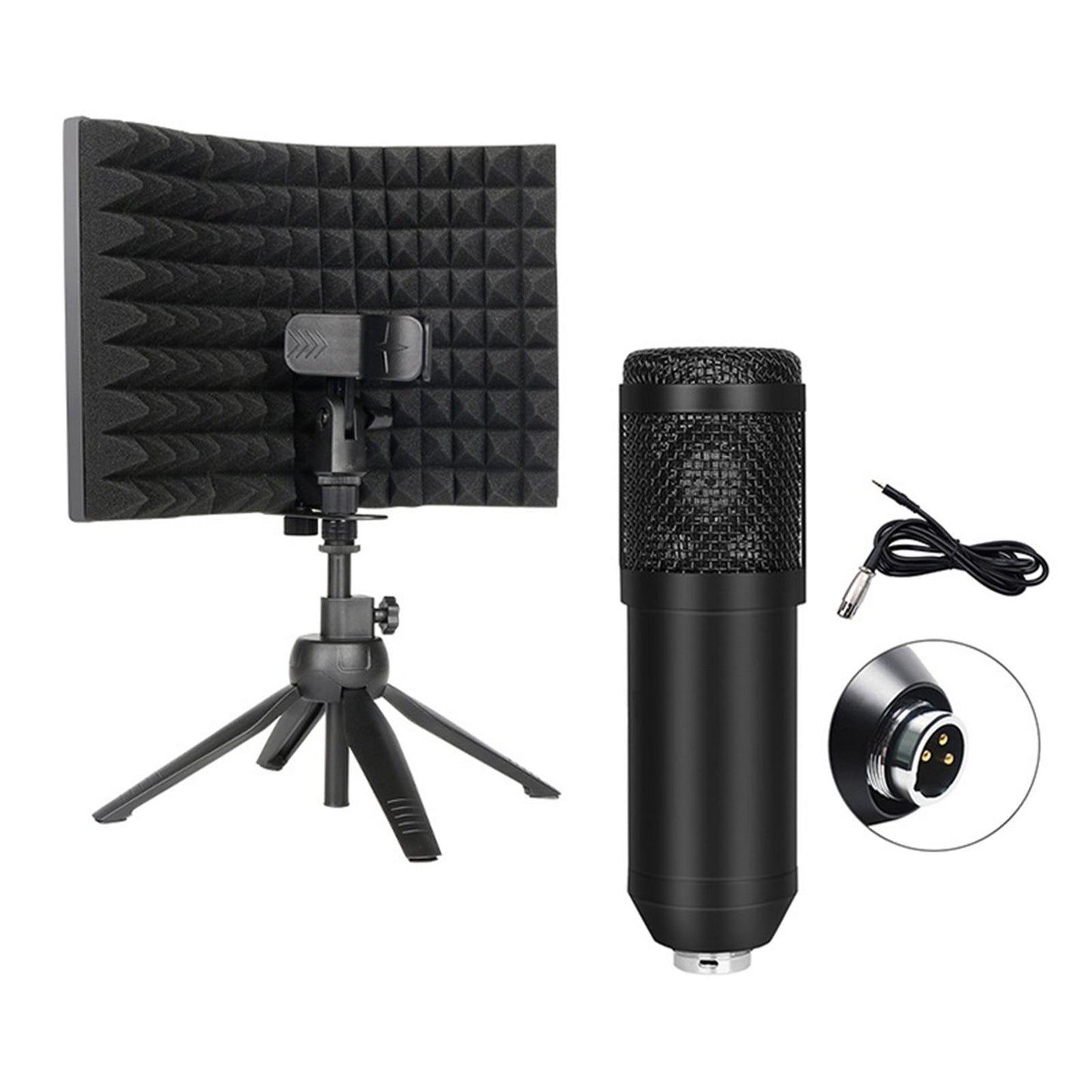 BM800 Condenser Microphone Studio Vocal Recording Mic Stand Set XLR Line