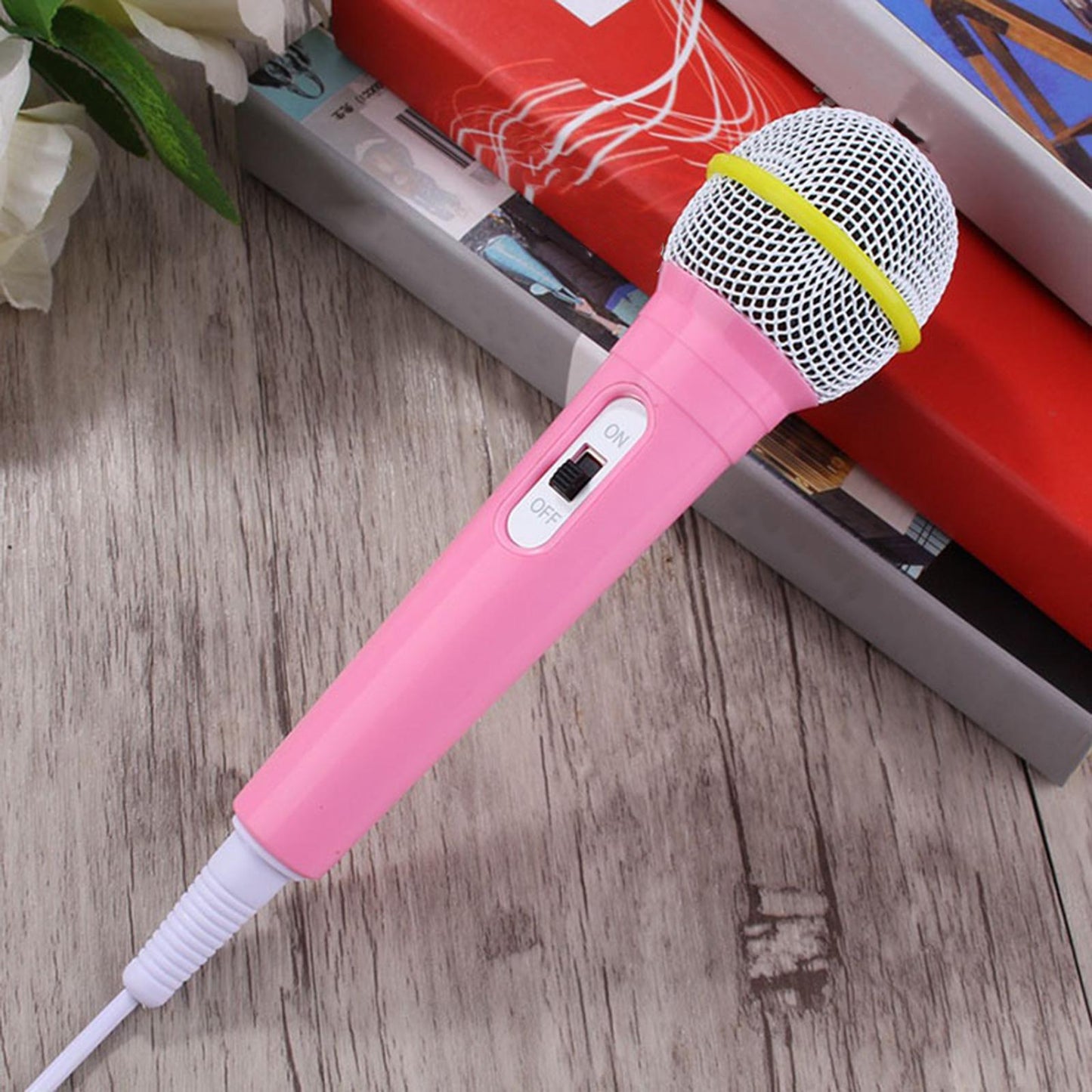 Wired Girls Boys Microphone Kids Mic Gift For Karaoke Singing Home Music Pink