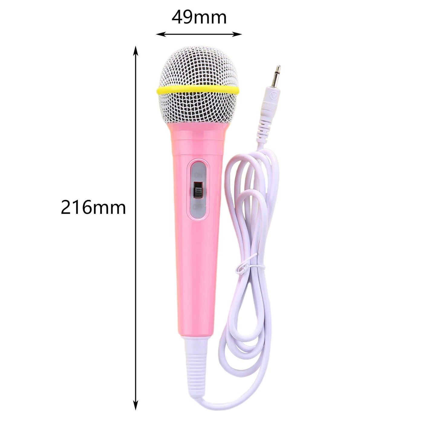 Wired Girls Boys Microphone Kids Mic Gift For Karaoke Singing Home Music Pink