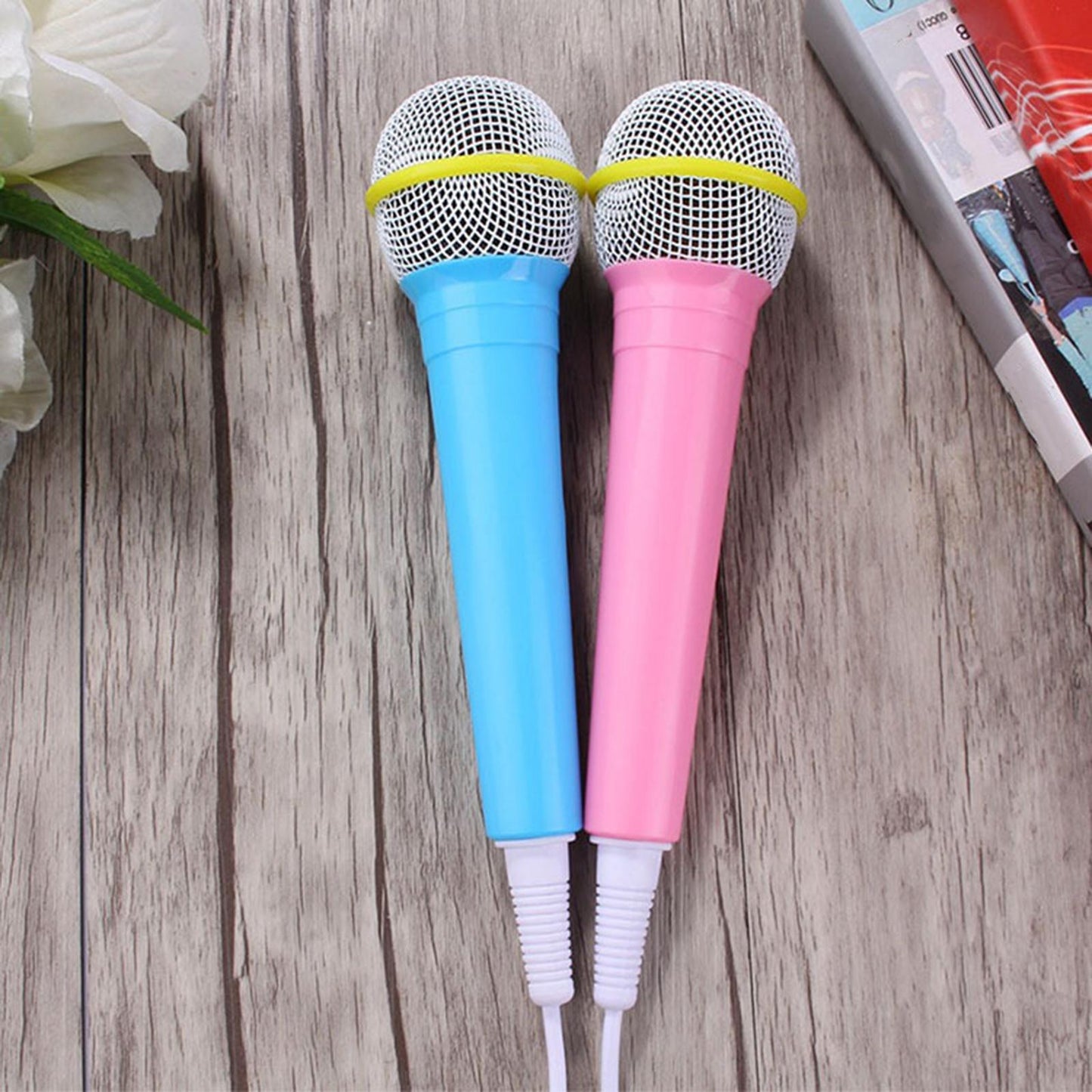 Wired Girls Boys Microphone Kids Mic Gift For Karaoke Singing Home Music Pink