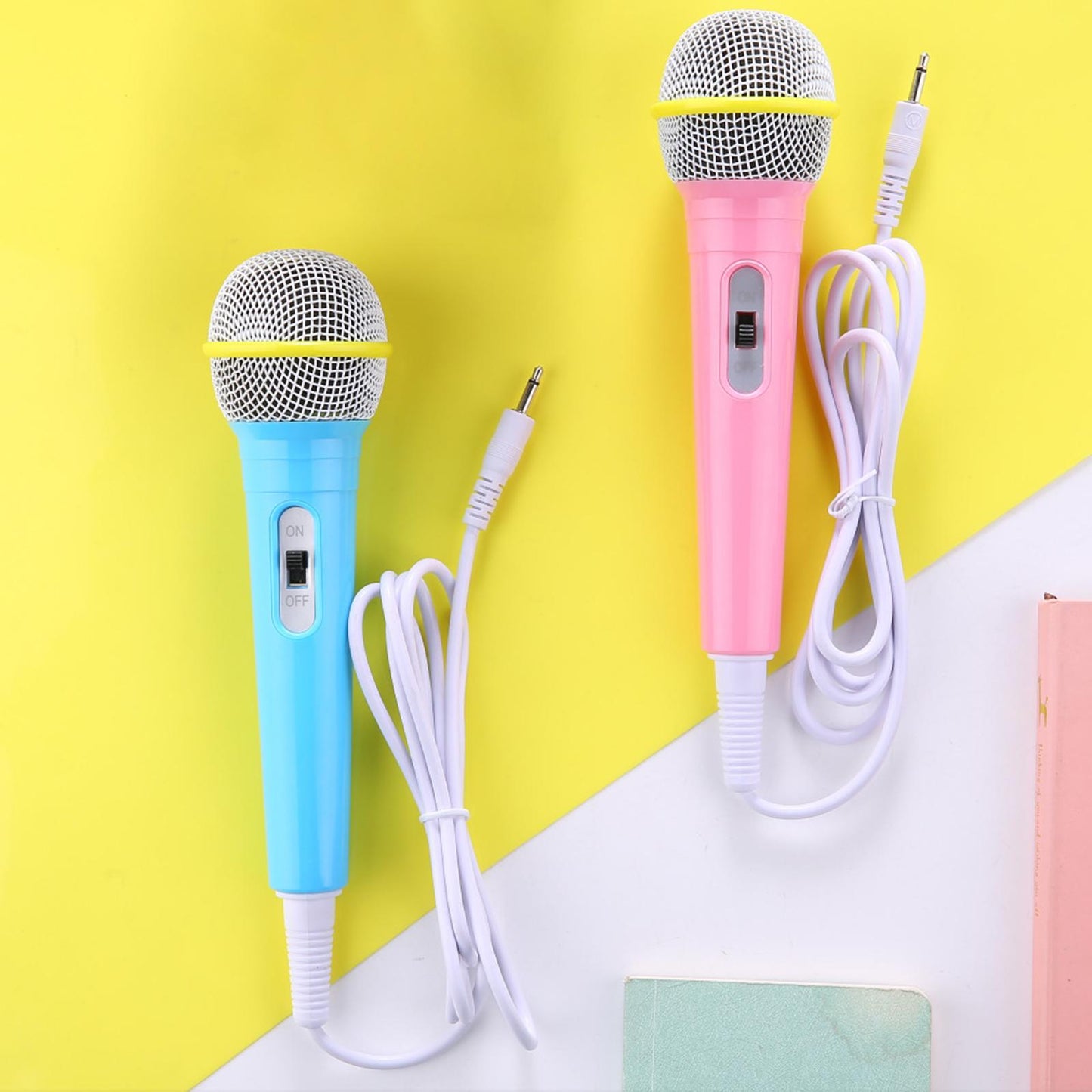 Wired Girls Boys Microphone Kids Mic Gift For Karaoke Singing Home Music Pink