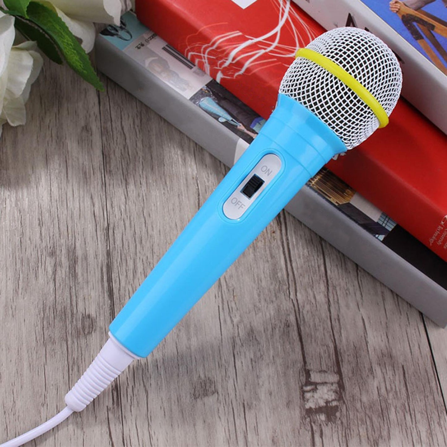 Wired Girls Boys Microphone Kids Mic Gift For Karaoke Singing Home Music Blue