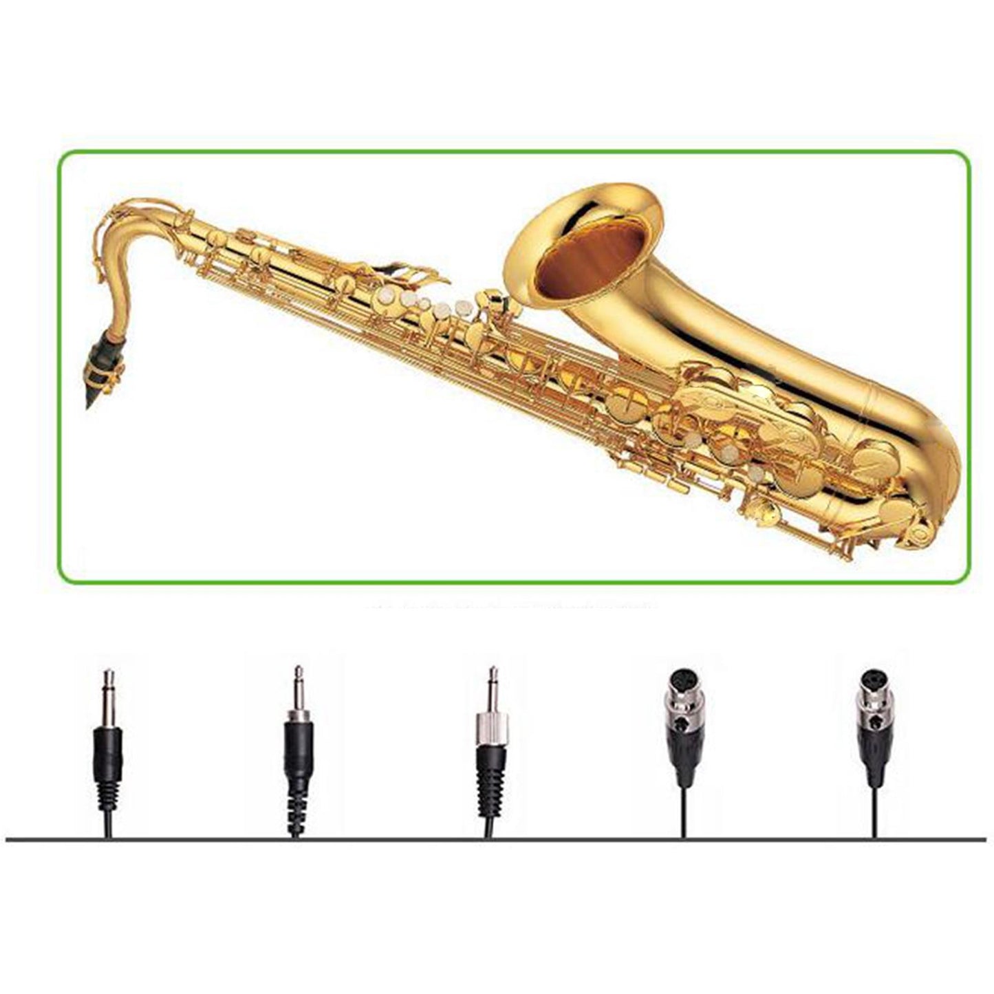 3.5mm Clip-On Mic Wired Condenser Dedicated Audio for Saxophone Performance
