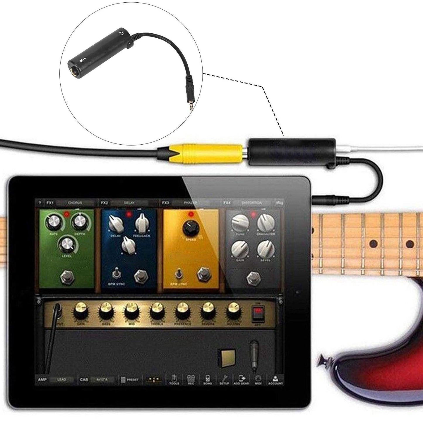 Guitar Interface Converter Stringed Instruments for Beginners Students
