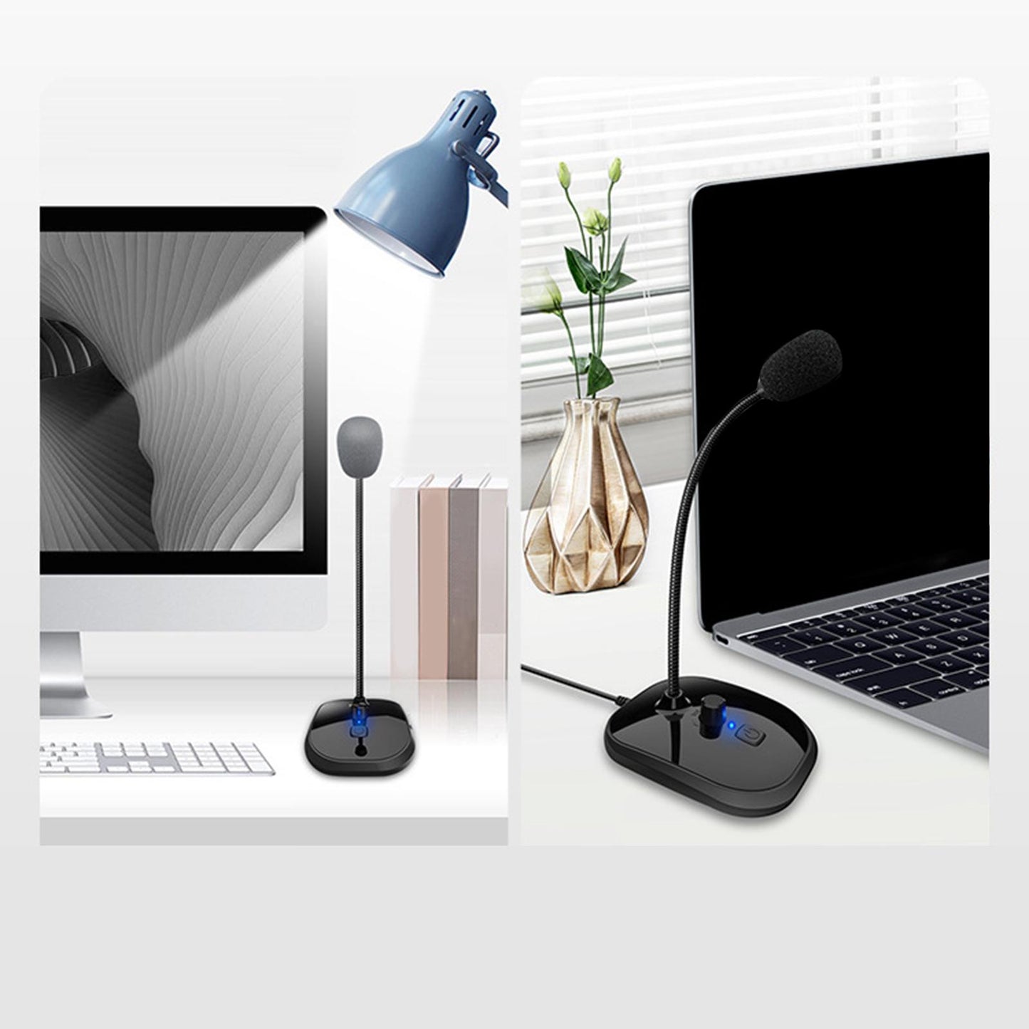 Computer Microphone Omnidirectional Condenser Mic for Streaming Facebook USB