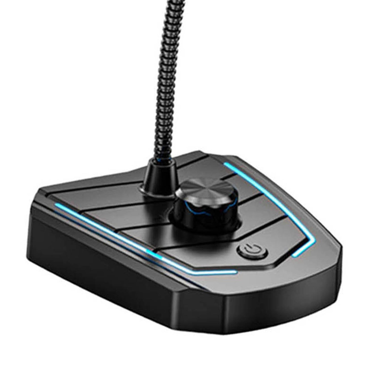 USB Microphone Adjustable Gooseneck RGB Light for Games Broadcasting Skype