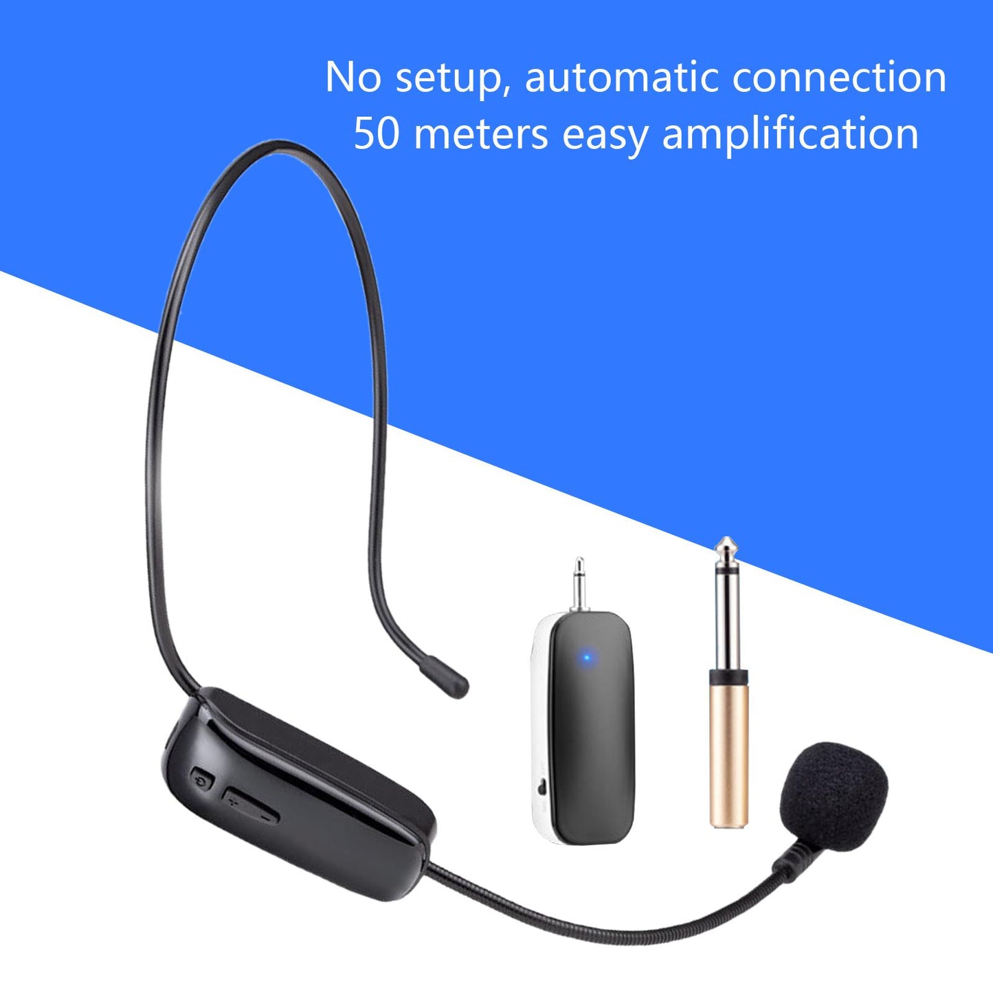 Handheld Headset Microphone UHF Wireless Headset Mic for Speech Teaching