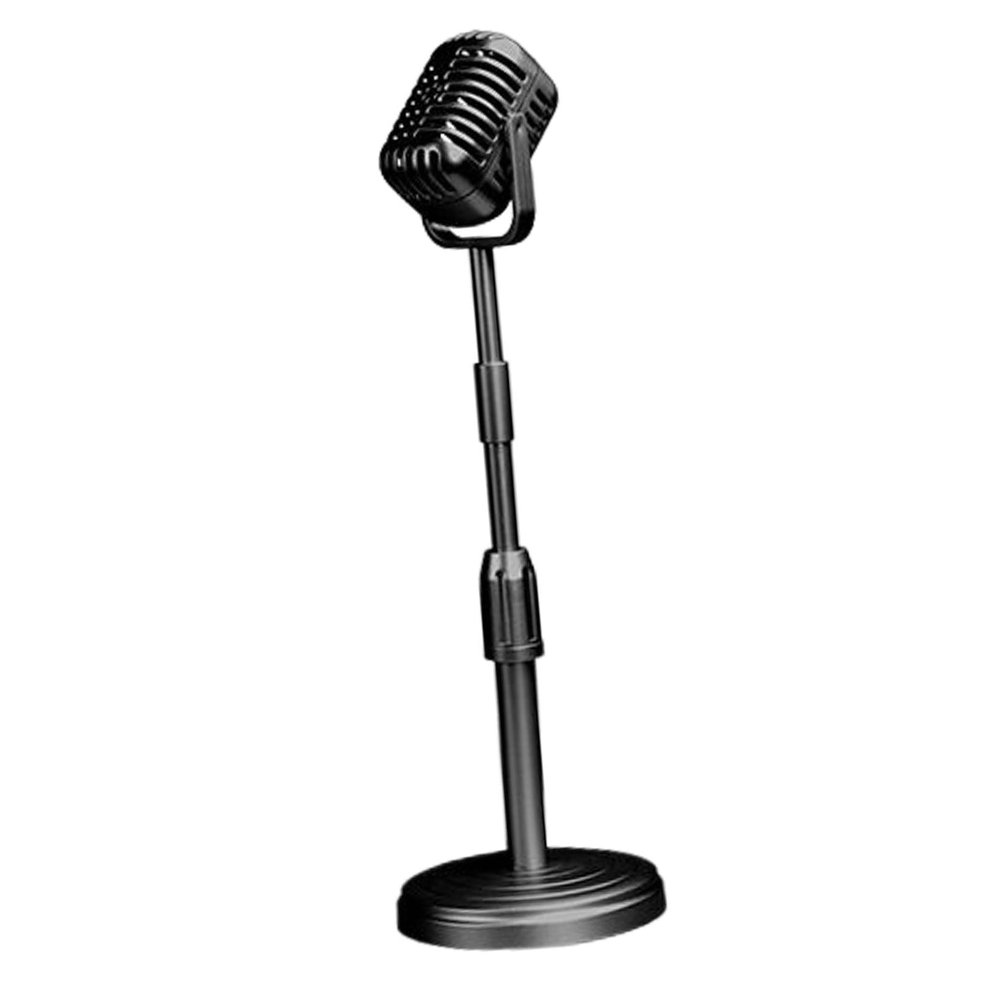 Simulation Classic Retro Vintage Style Mic Prop Photography with Stand Black