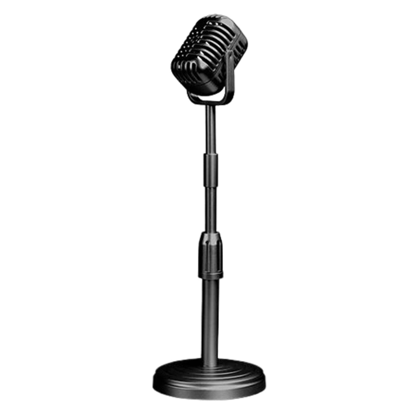 Simulation Classic Retro Vintage Style Mic Prop Photography with Stand Black