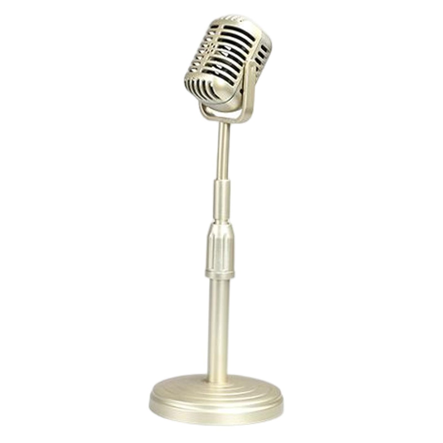 Simulation Classic Retro Vintage Style Mic Prop Photography with Stand Golden