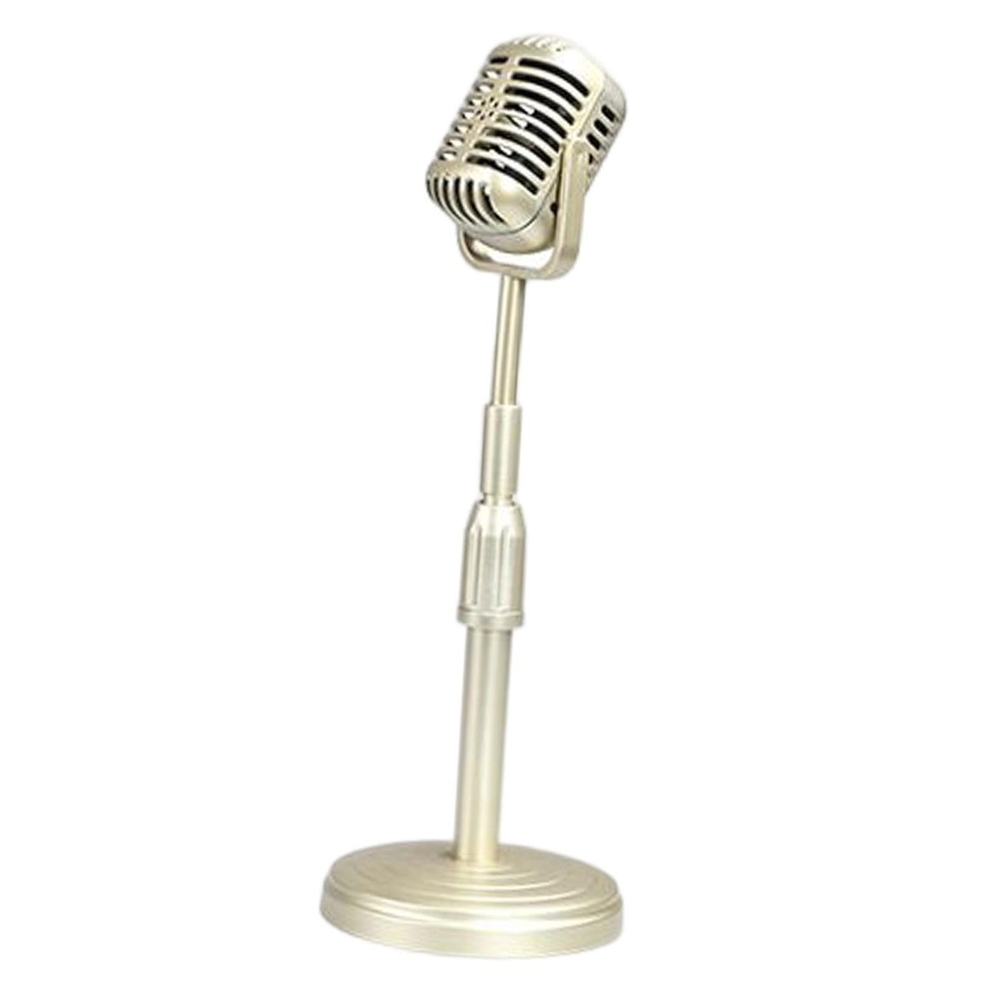 Simulation Classic Retro Vintage Style Mic Prop Photography with Stand Golden