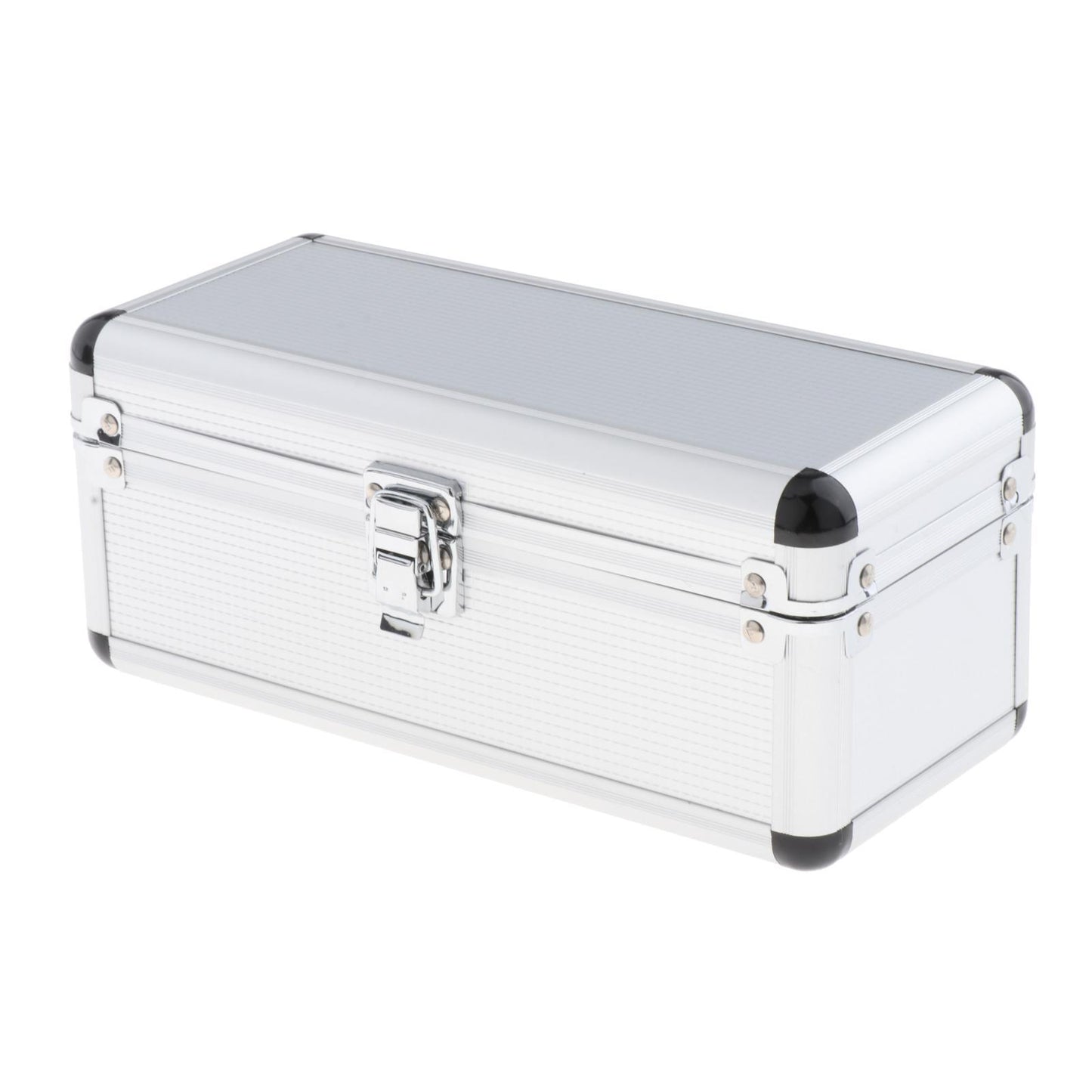 Portable Microphone Storage Case with Sponge Suitcase Mic Toolbox Silver
