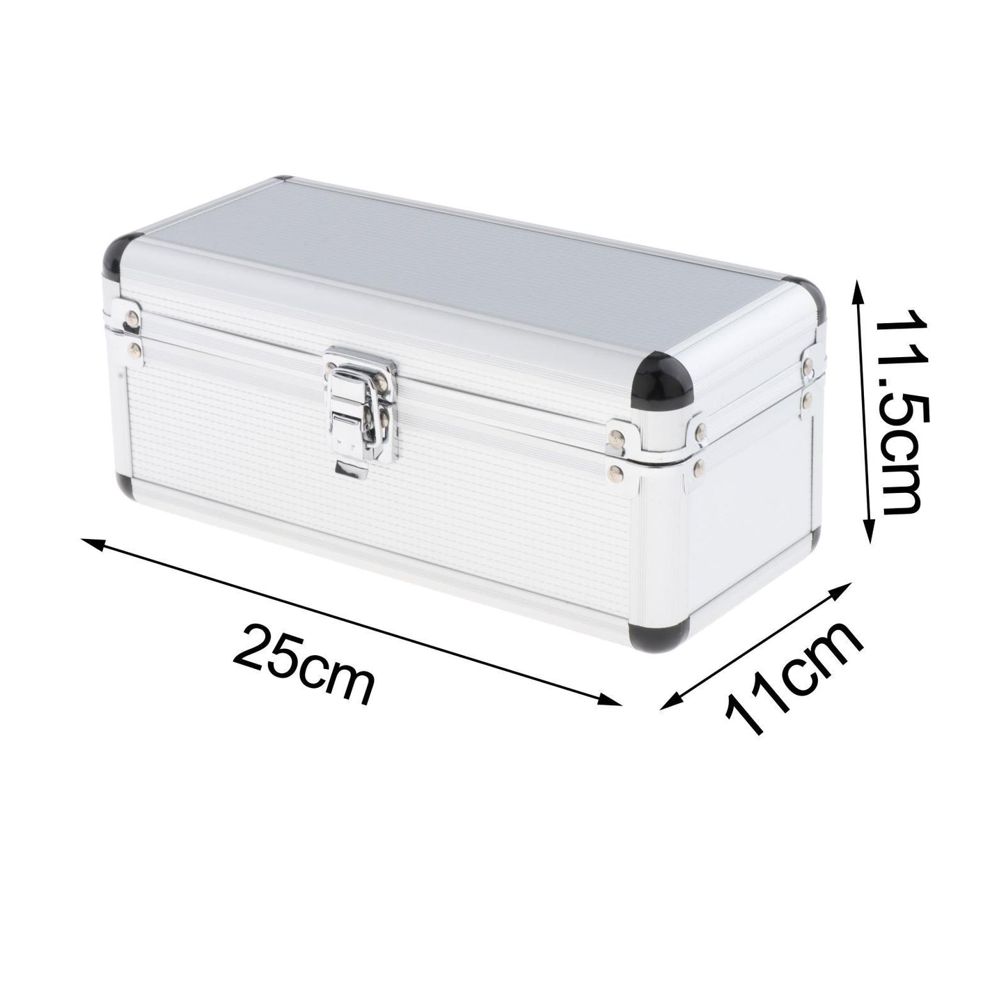 Portable Microphone Storage Case with Sponge Suitcase Mic Toolbox Silver