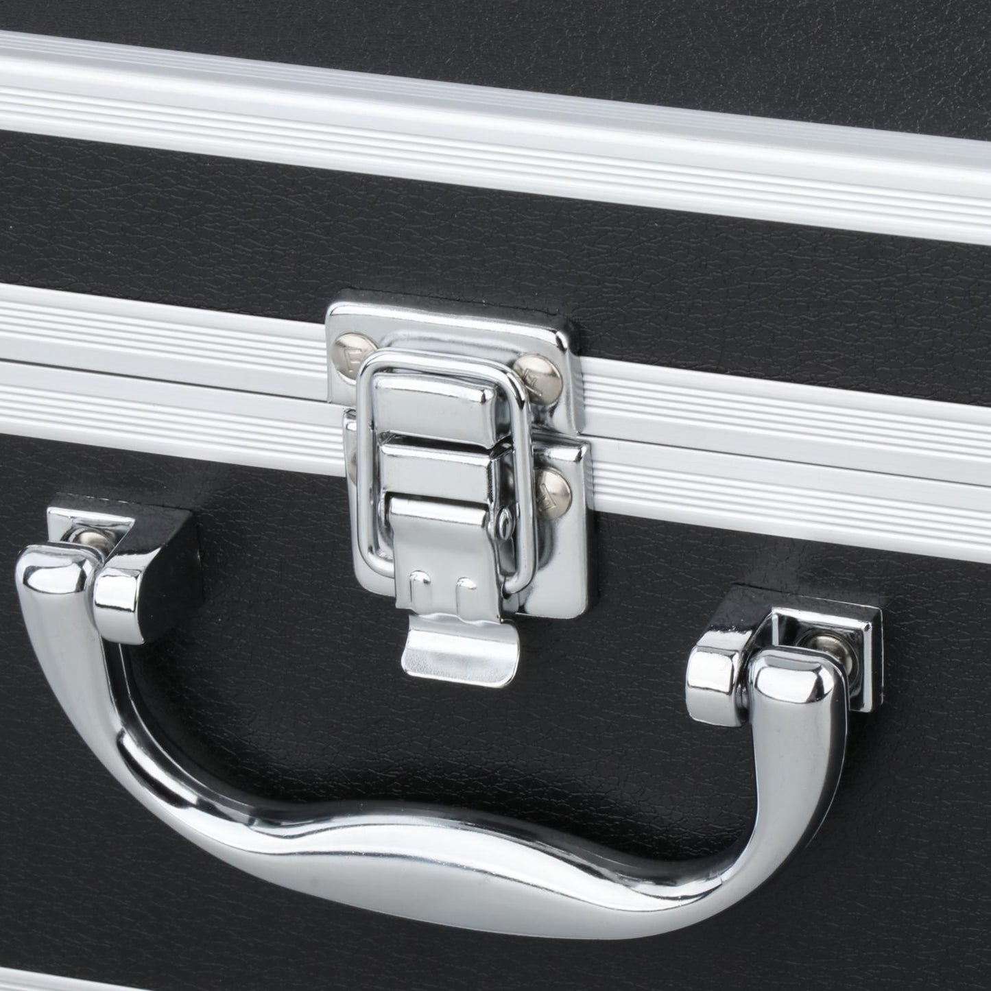 Portable Microphone Storage Case with Sponge Suitcase Mic Toolbox Black