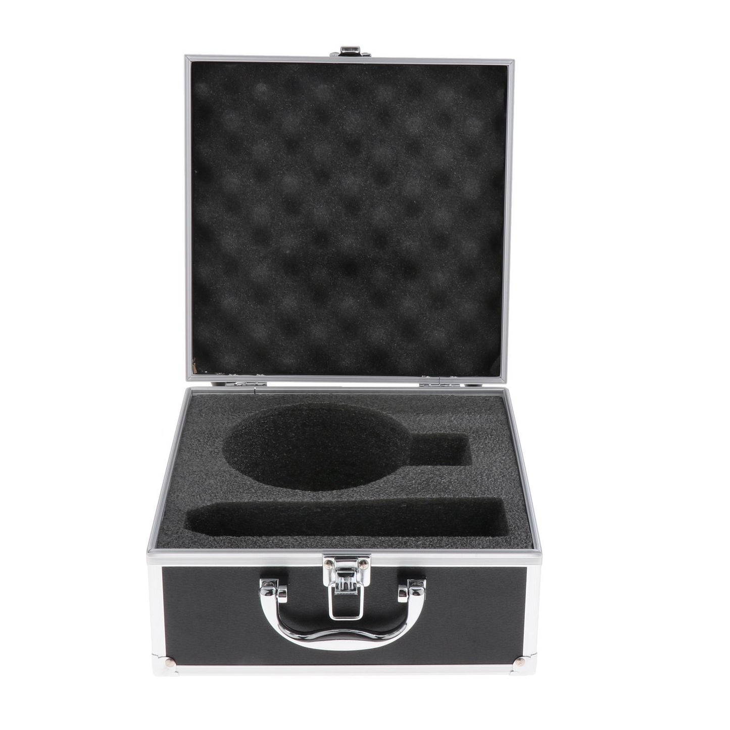 Portable Microphone Storage Case with Sponge Suitcase Mic Toolbox Black