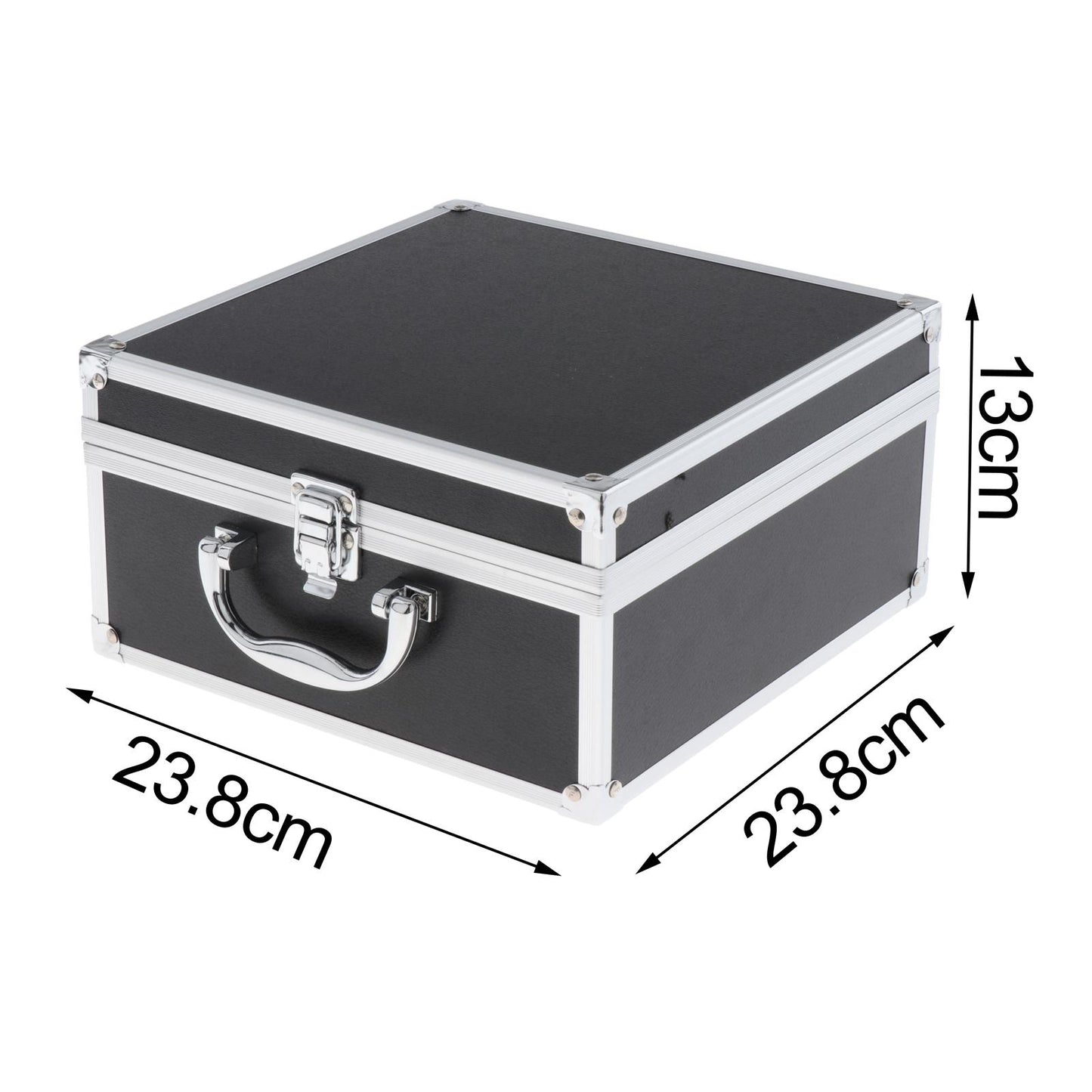 Portable Microphone Storage Case with Sponge Suitcase Mic Toolbox Black