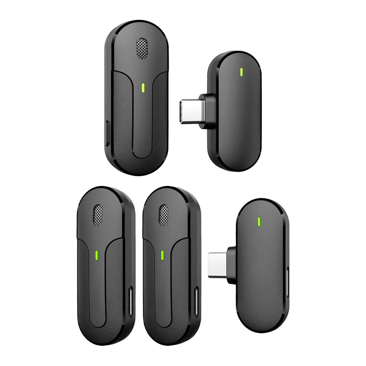 Wireless Lapel Mic Lavalier Microphone Type C with Charging Box Professional Single Mic