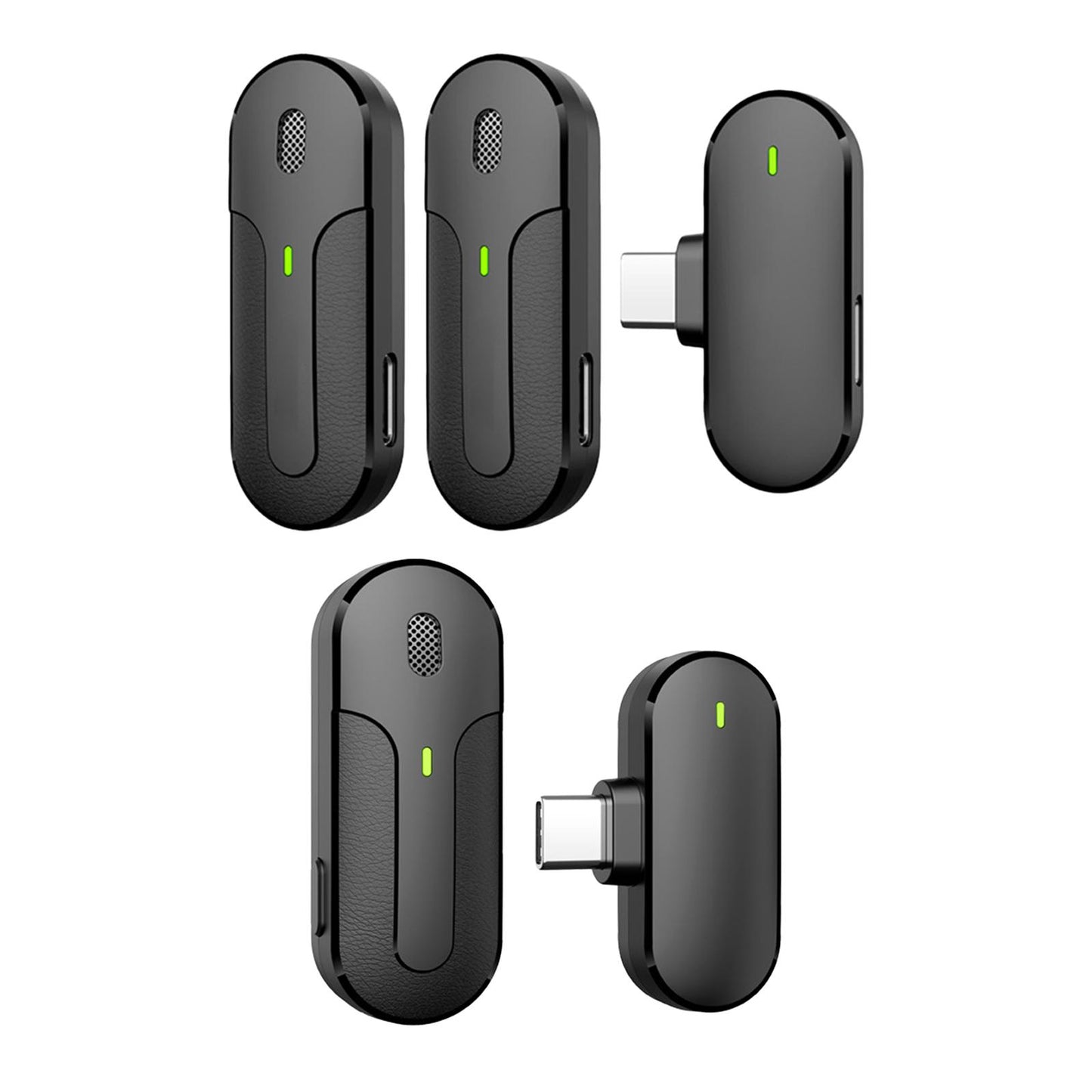 Wireless Lapel Mic Lavalier Microphone Type C with Charging Box Professional Single Mic