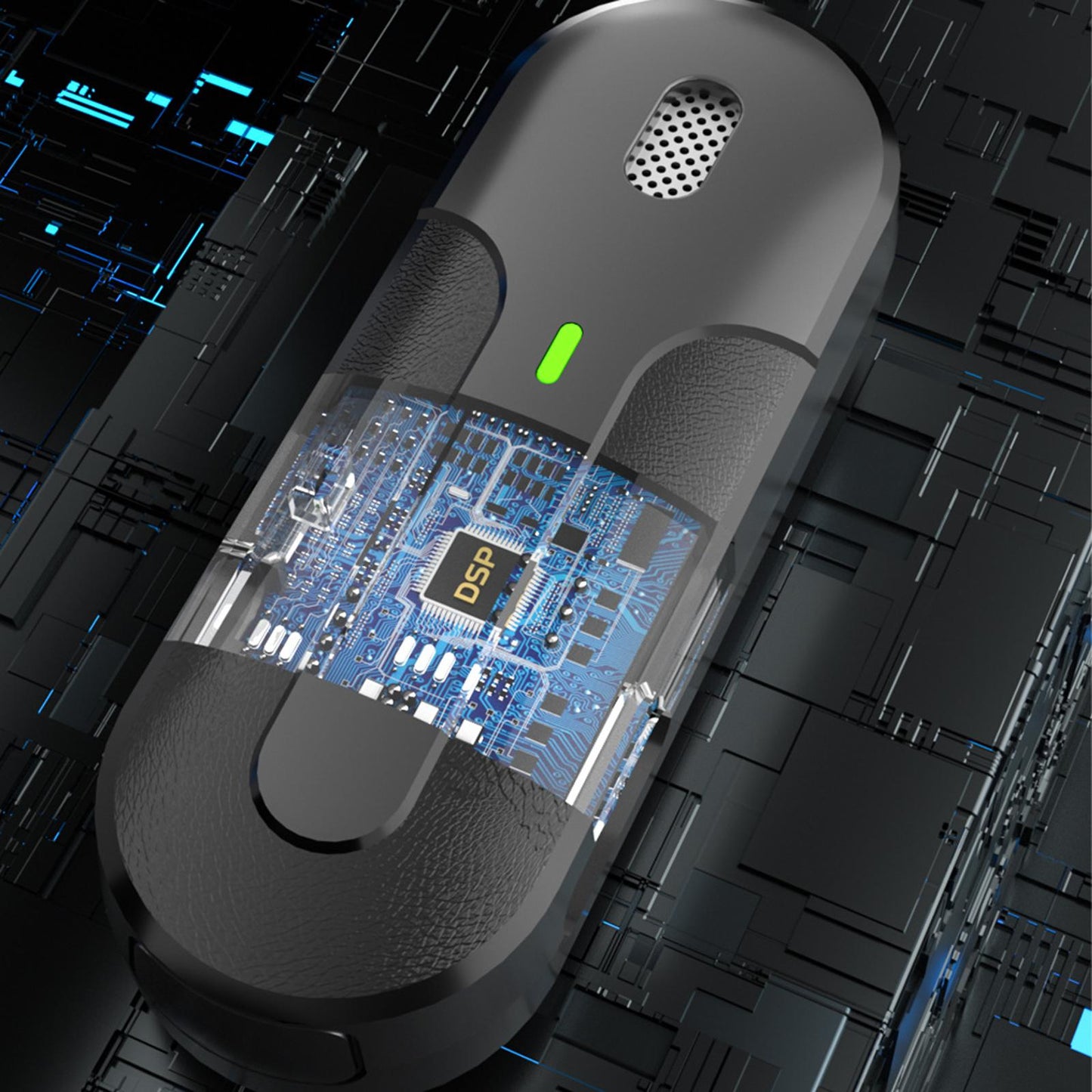 Wireless Lapel Mic Lavalier Microphone Type C with Charging Box Professional Dual Mic