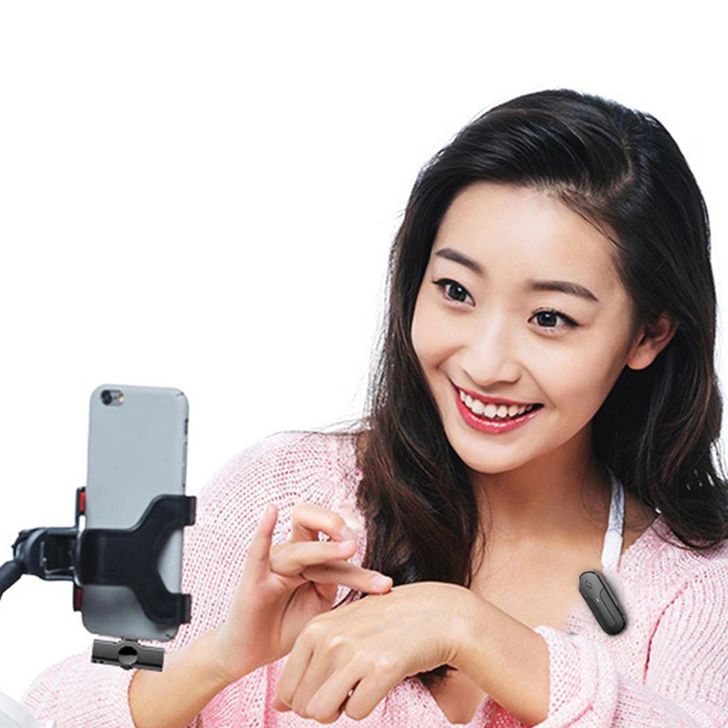 Wireless Lapel Mic Lavalier Microphone Type C with Charging Box Professional Dual Mic