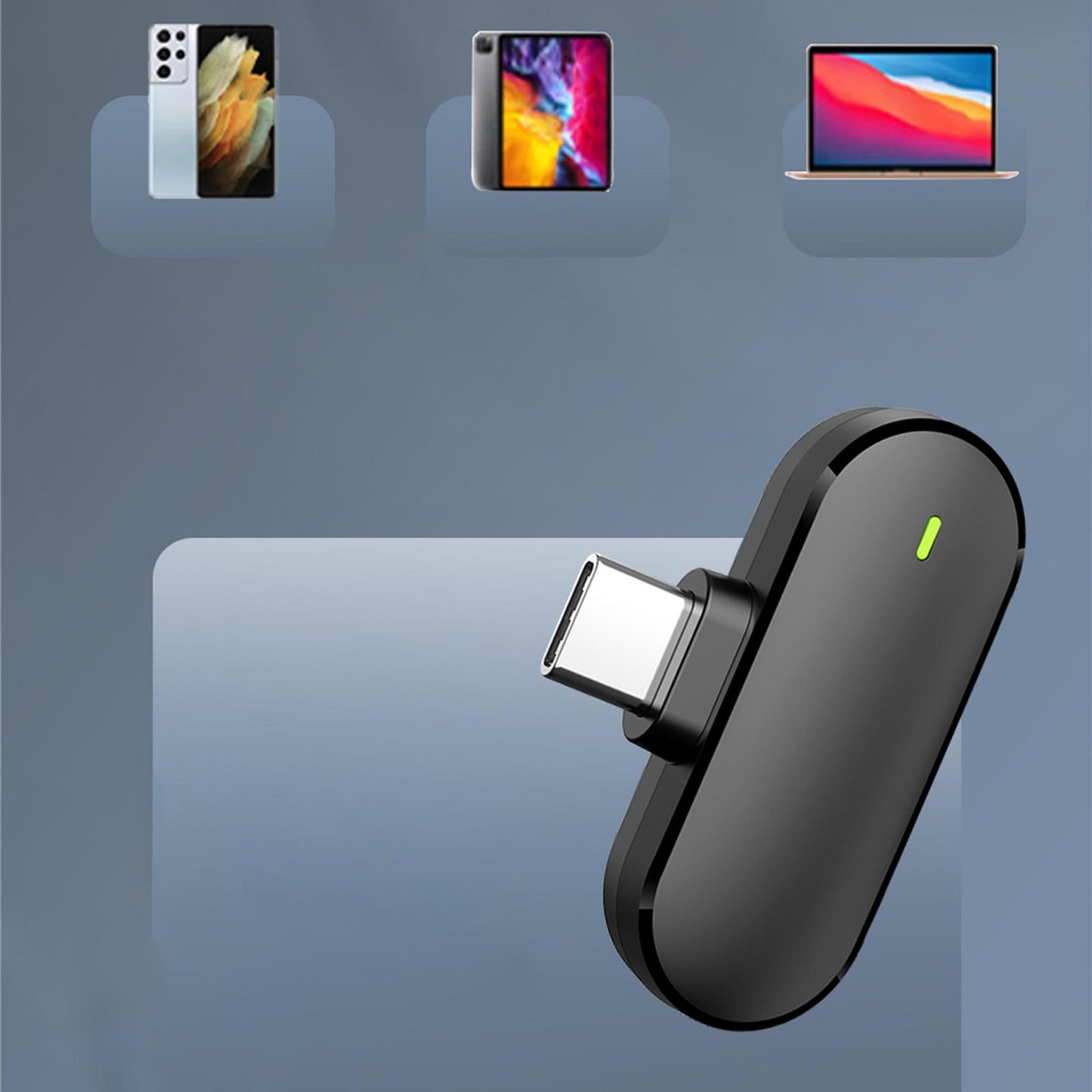 Wireless Lapel Mic Lavalier Microphone Type C with Charging Box Professional Dual Mic