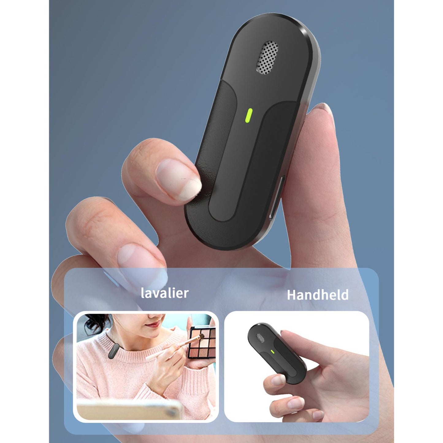 Wireless Lapel Mic Lavalier Microphone Type C with Charging Box Professional Dual Mic