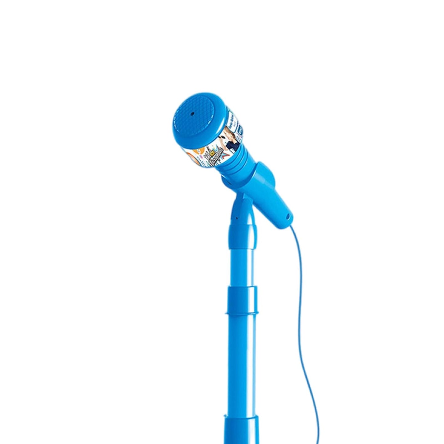 Musical Instrument Wired Microphone Pretend Toy for Story Machine Birthday Blue