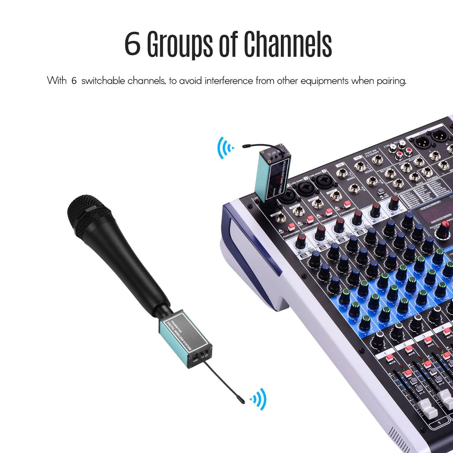 Transmitter Receiver System Stable for Recording Studios Speaking