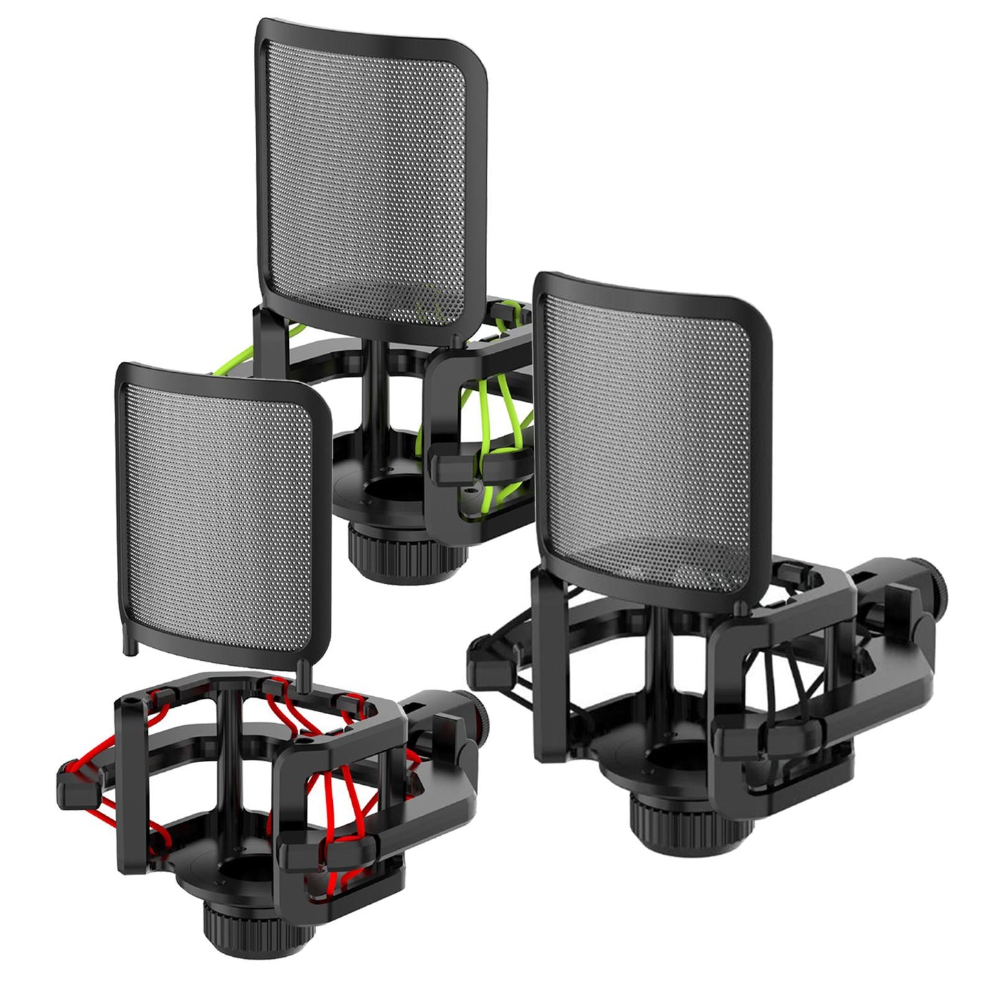 Microphone Shock Mount Suspension for Condenser Microphone Broadcasting red