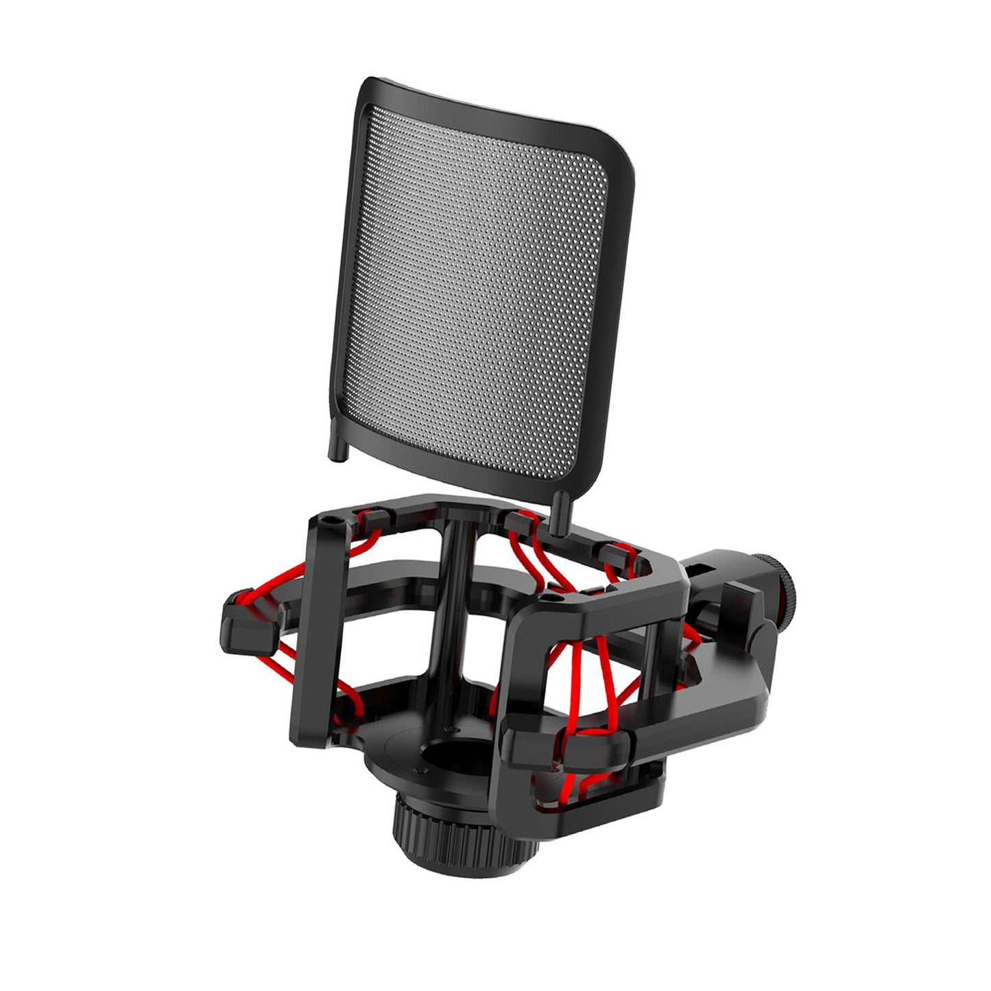 Microphone Shock Mount Suspension for Condenser Microphone Broadcasting red