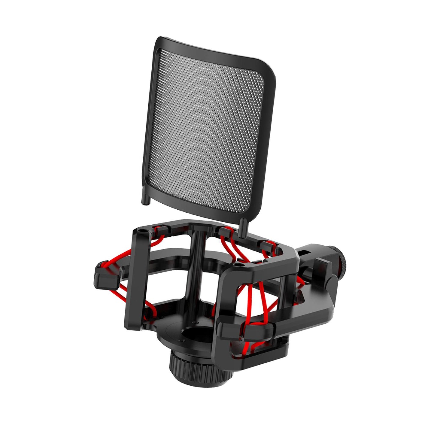 Microphone Shock Mount Suspension for Condenser Microphone Broadcasting red