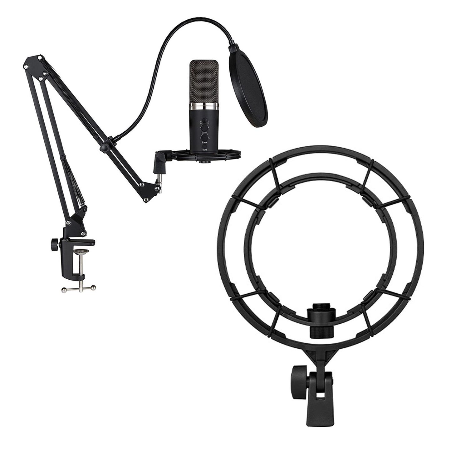 Mic Shock Mount Holder Mic Holder Adjustable Sturdy for Studio Recording F5