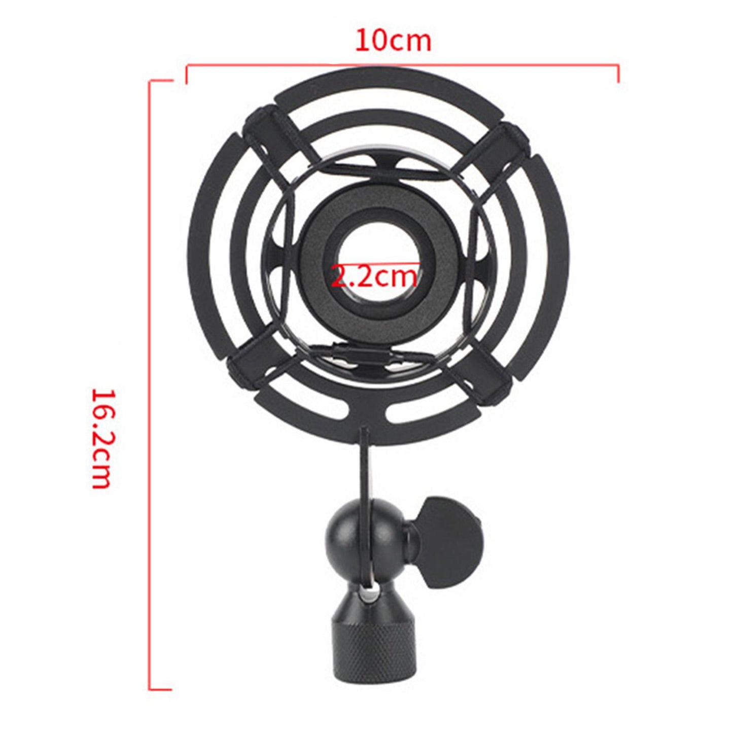 Mic Shock Mount Holder Mic Holder Clip for Home Condenser Mic Stage 16.2cmx10cm