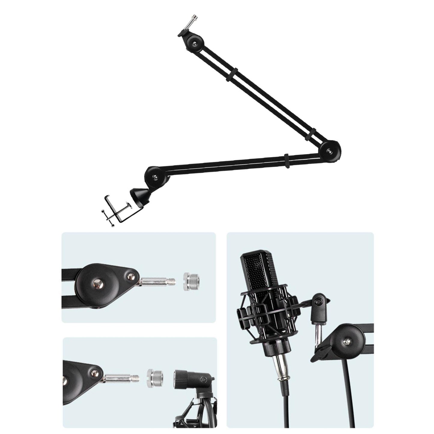 Mount Arm Stand 360 Degree Rotary Flexible for Stage Performance Concert 52cmx52cm