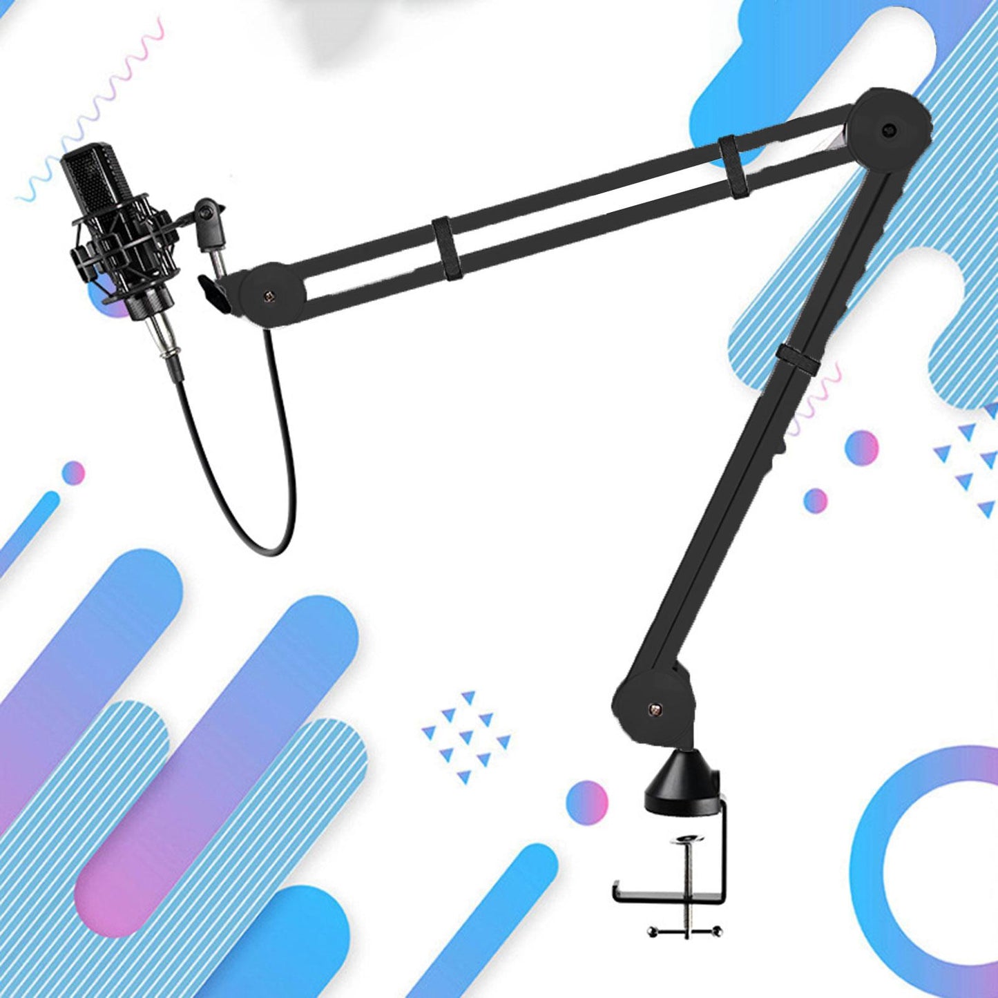 Mount Arm Stand 360 Degree Rotary Flexible for Stage Performance Concert 52cmx52cm