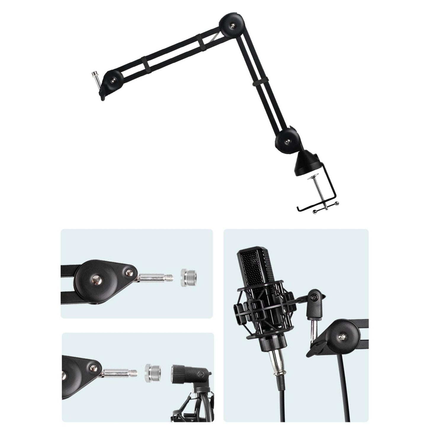 Mount Arm Stand 360 Degree Rotary Flexible for Stage Performance Concert 35cmx35cm