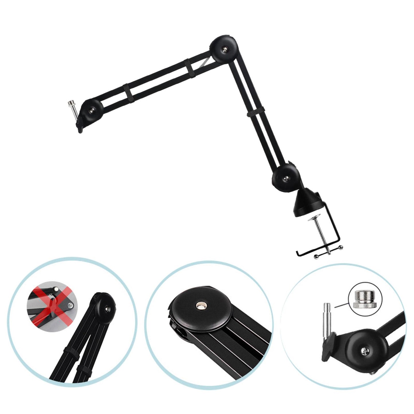 Mount Arm Stand 360 Degree Rotary Flexible for Stage Performance Concert 35cmx35cm