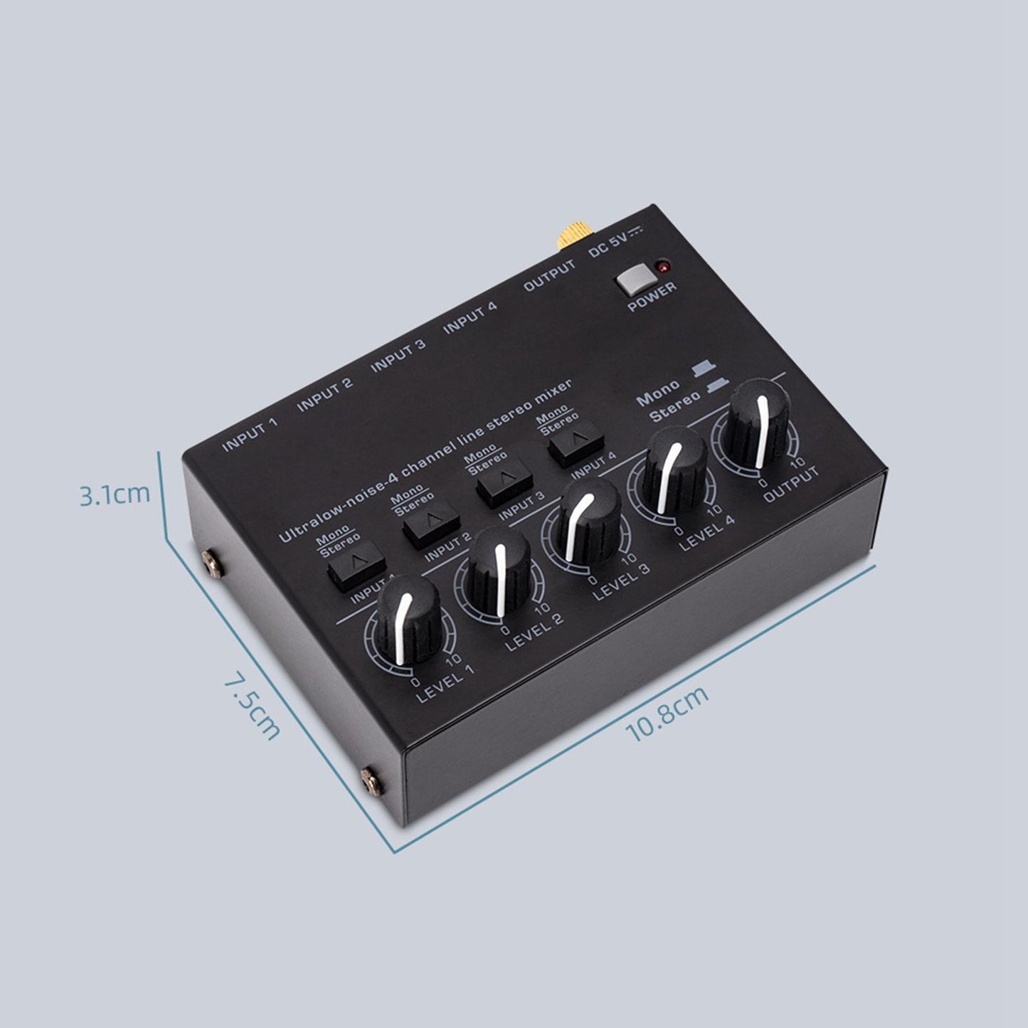 Audio Mixer Sound Mixing Console 1/4'' Audio Interface for Broadcast Studio