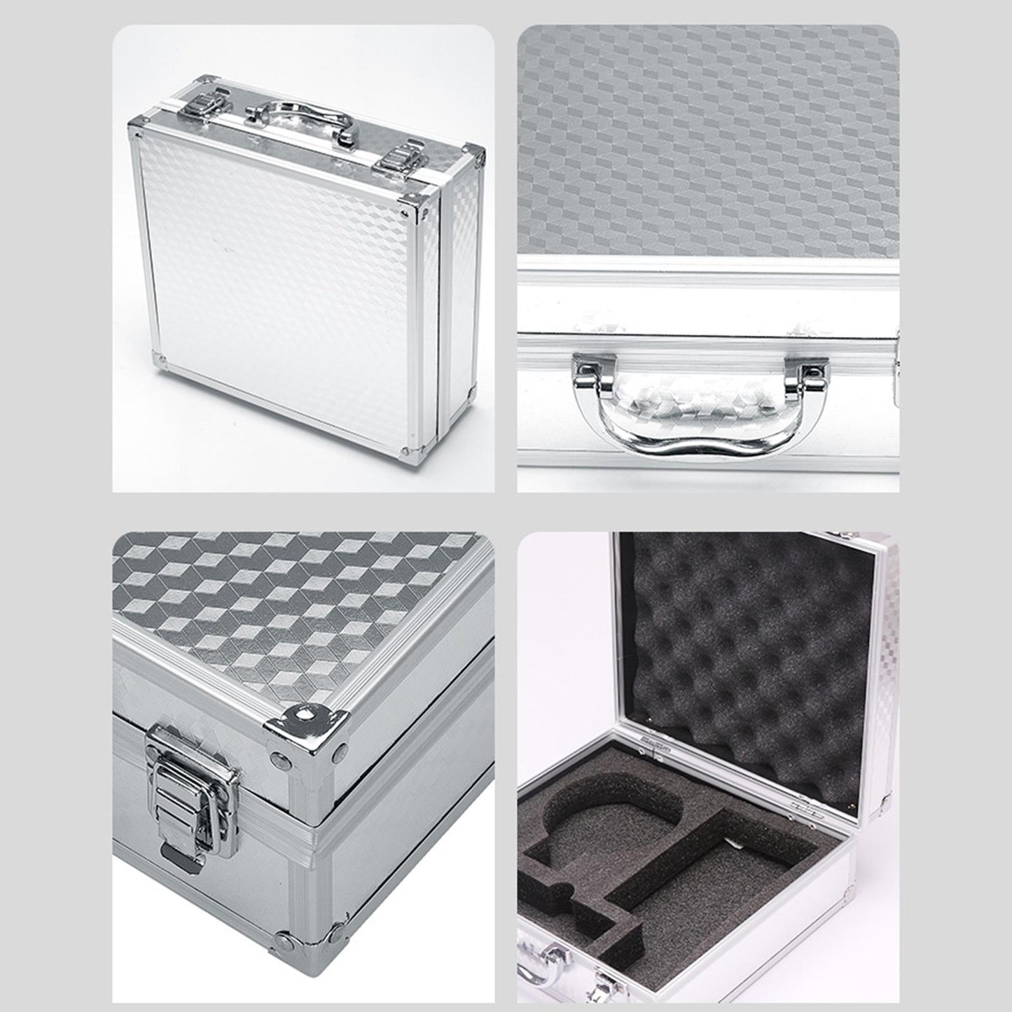Mic Carrying Case Shockproof Instrument Box Compartment for Accessories Kit