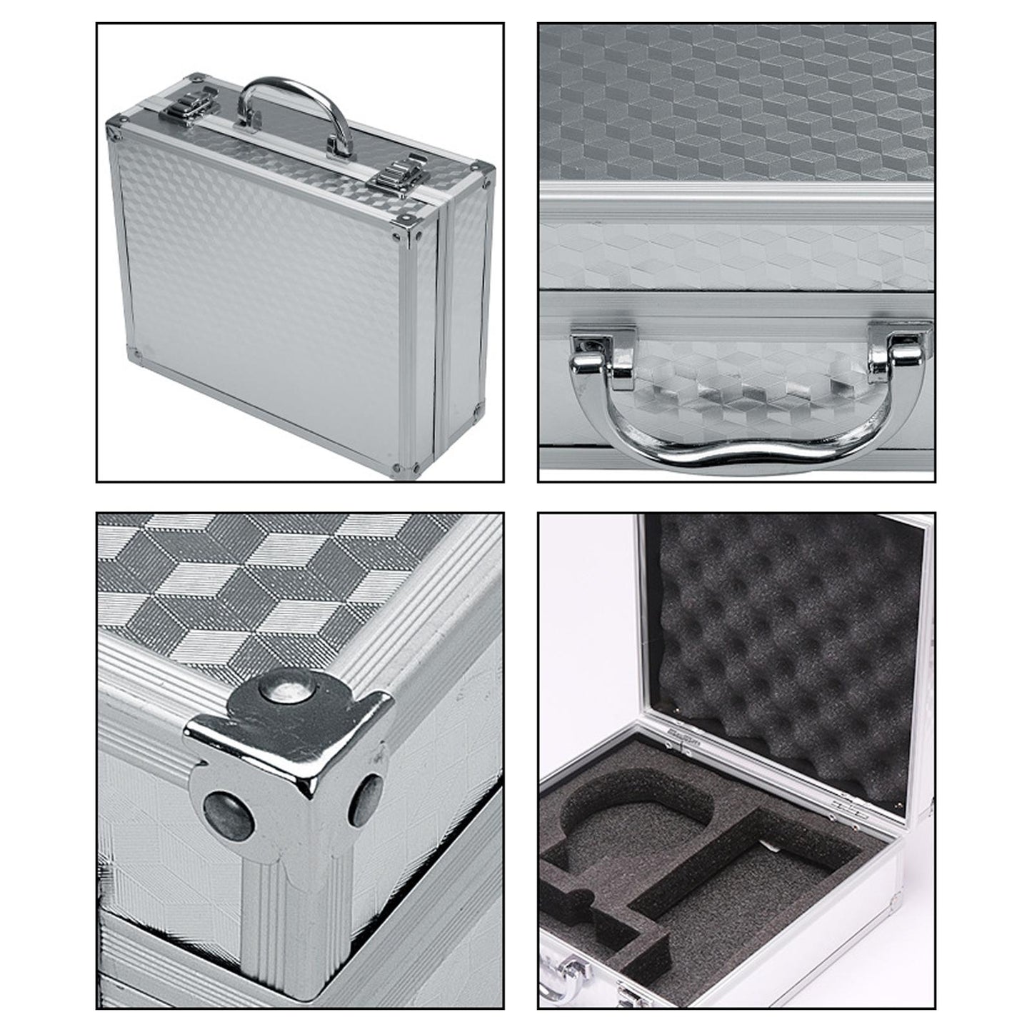 Shockproof Microphone Carry Case Foam Compartment Sturdy for Microphone 34 x 22 x 10.5cm