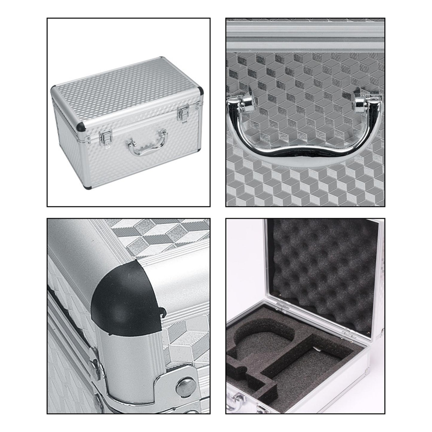 Shockproof Microphone Carry Case Foam Compartment Sturdy for Microphone 30 x 19.5 x 18.5cm