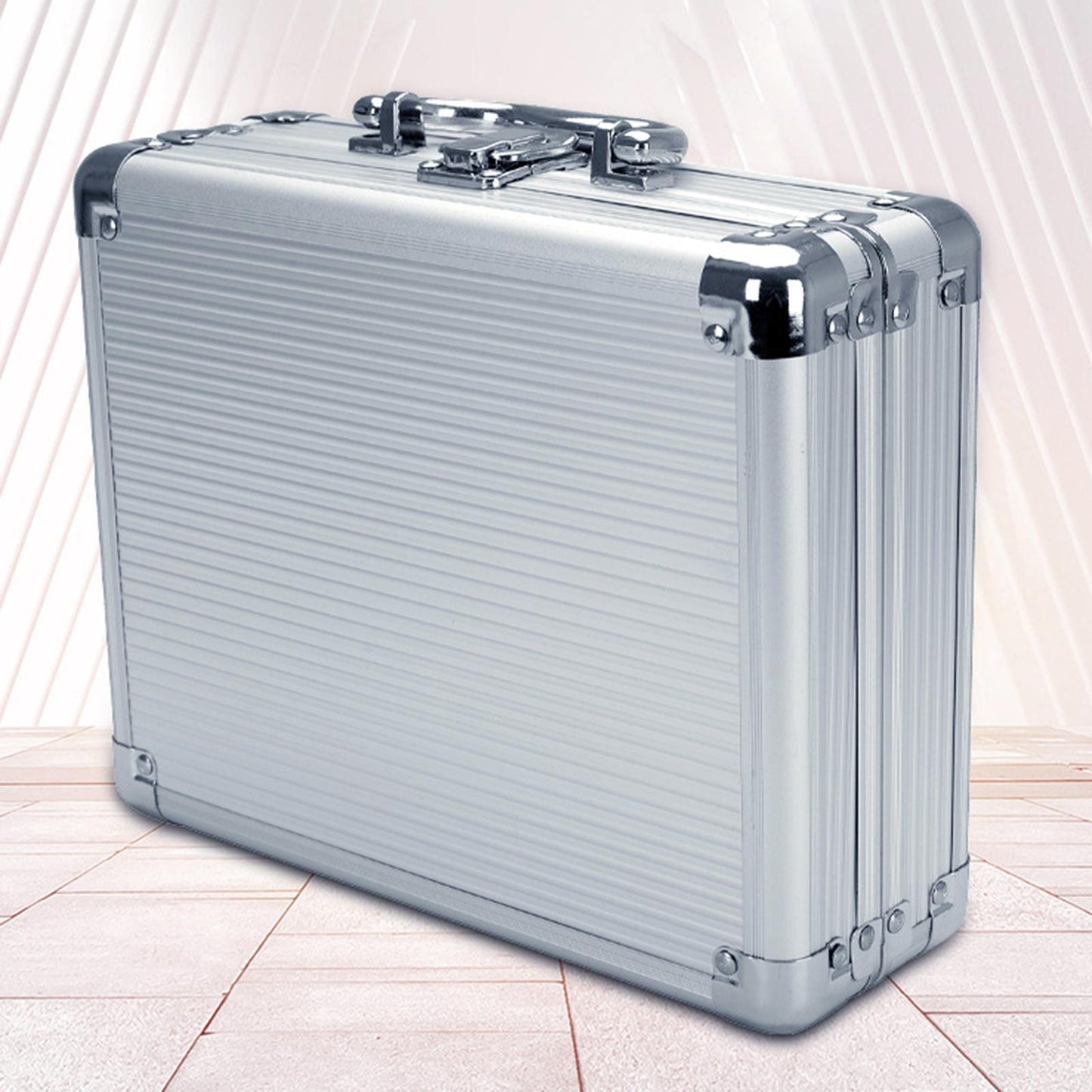 Shockproof Microphone Carry Case Foam Compartment Sturdy for Microphone 25.5 x 23cm